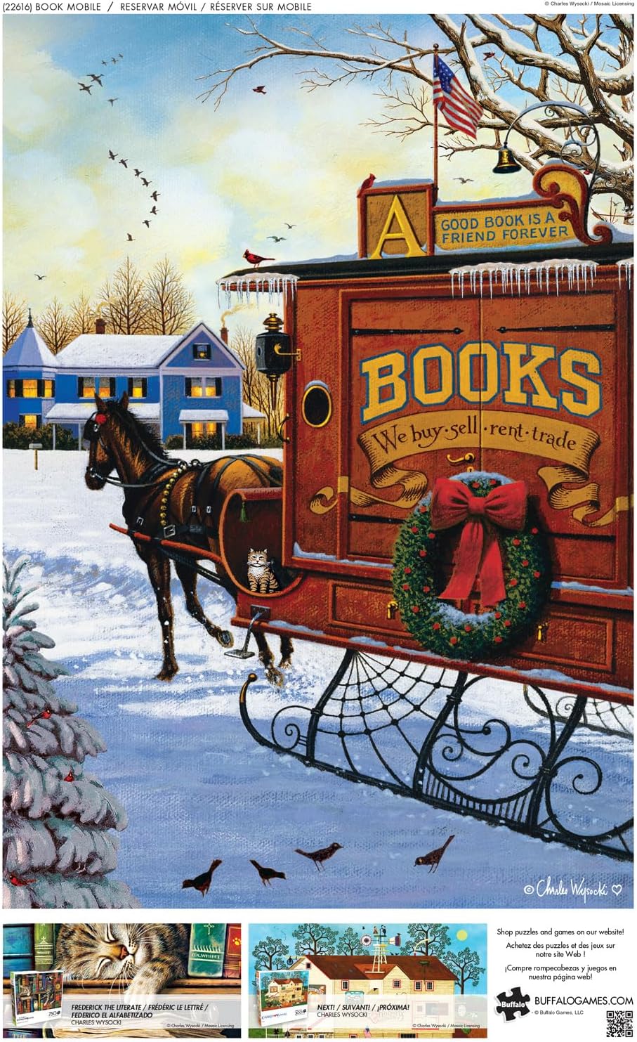 Buffalo Games Buffalo - Charles Wysocki - Book Mobile - 300 Piece Jigsaw Puzzle