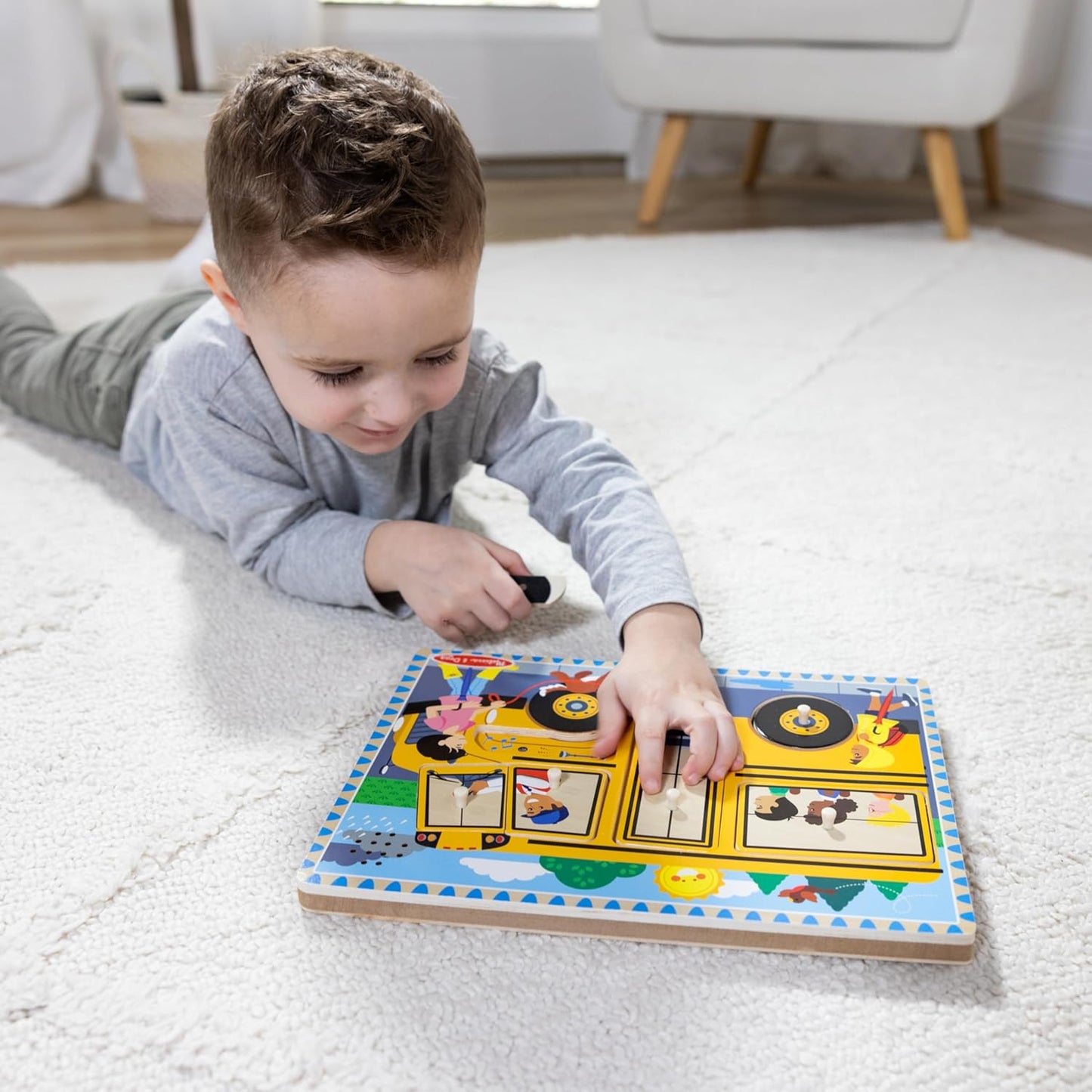 Melissa & Doug Wheels on the Bus Wooden Sound Puzzle