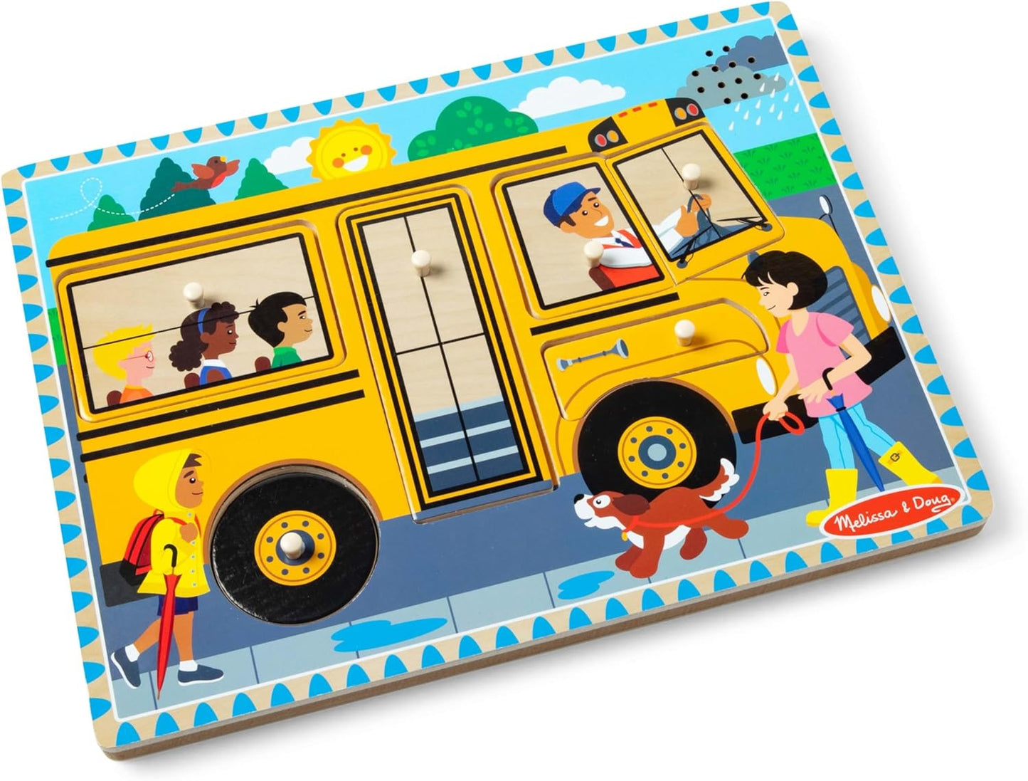 Melissa & Doug Wheels on the Bus Wooden Sound Puzzle