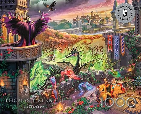 Buffalo Games Ceaco - Silver Select - Kinkade Disney - Maleficent - 1000 Piece Jigsaw Puzzle