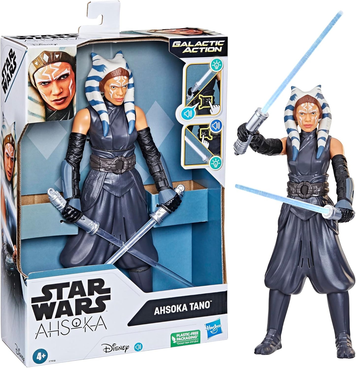STAR WARS Galactic Action Ahsoka Tano 12-Inch Scale Action Figures Interactive for 4 Year