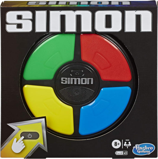 Hasbro Gaming Simon Handheld Electronic Memory Game With Lights and Sounds for Ages 8 and