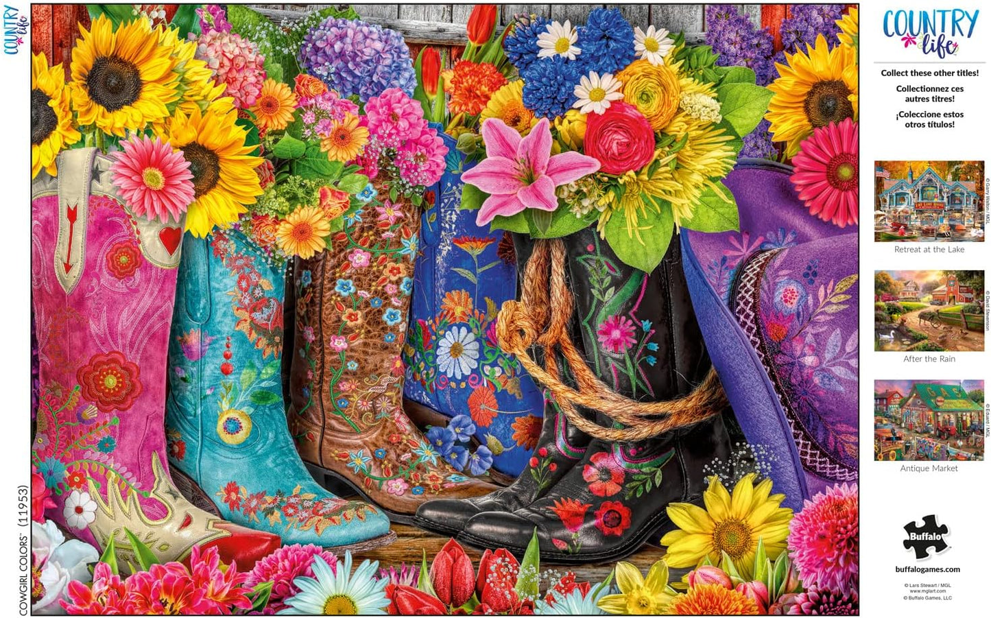 Buffalo Games Buffalo - Lars Stewart - Cowgirl Colors - 1000 Piece Jigsaw Puzzle