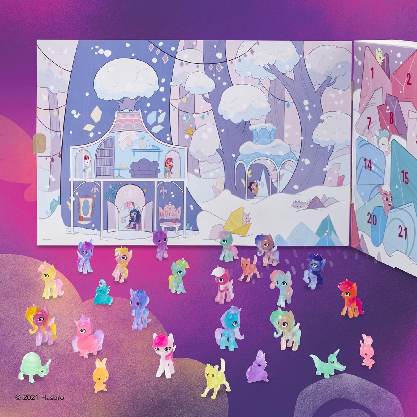 My Little Pony : A New Generation Snow Party Advent Calendar A" 25 Surprises & 16 Pony Figures – 25