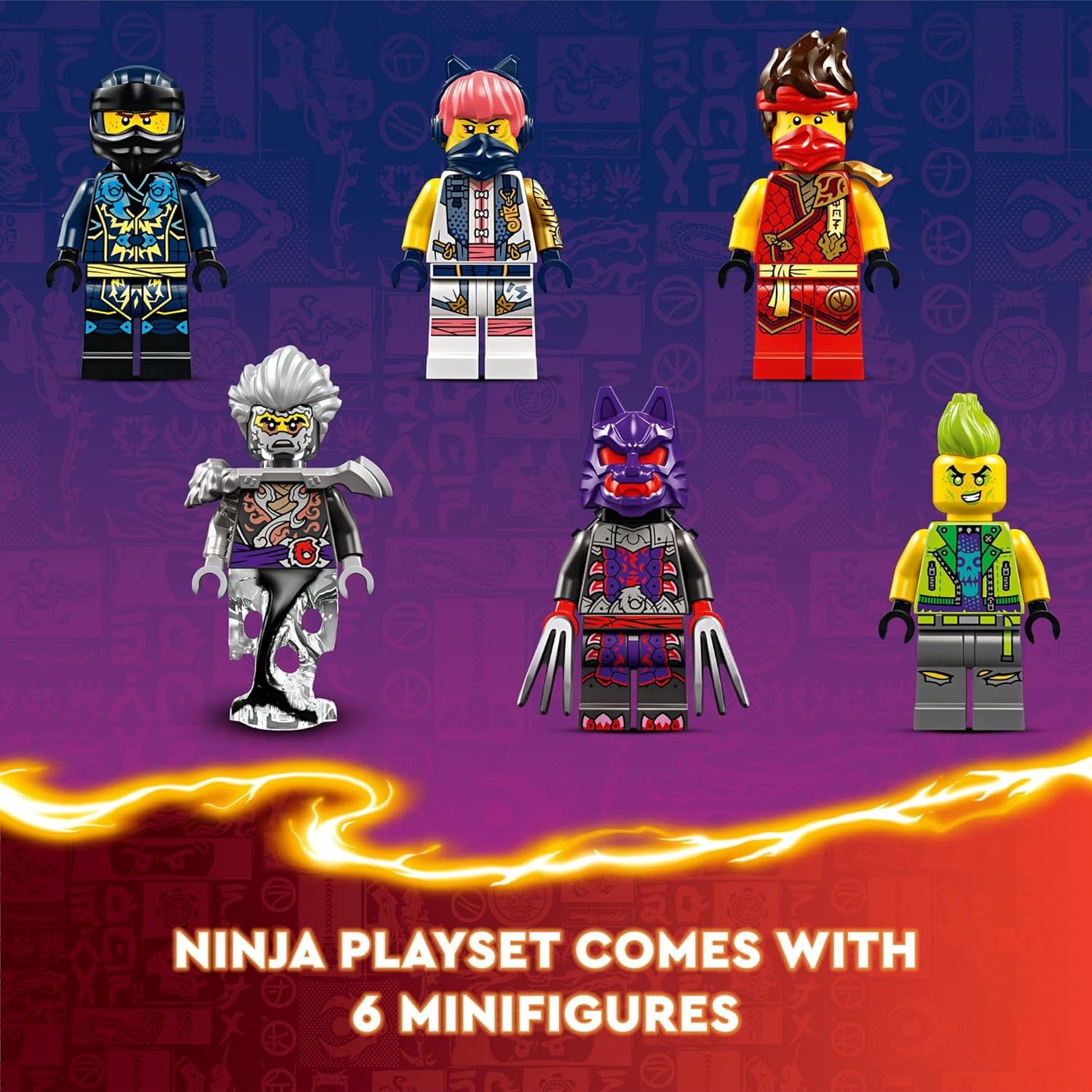 LEGO NINJAGO Tournament Battle Arena Playset with 6 Minifigures Action Toy for Ninja Toy Building Set