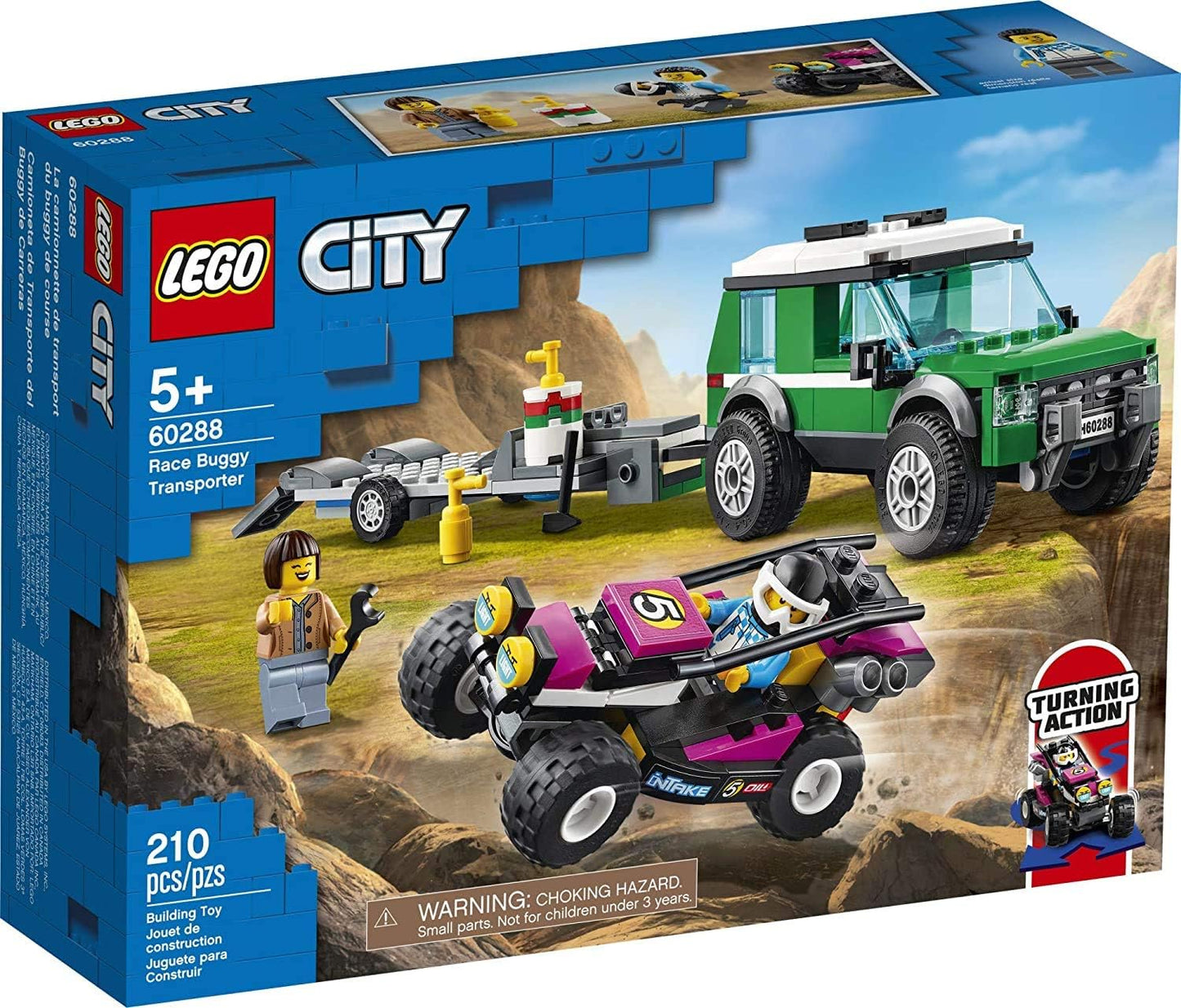 LEGO City Race Buggy Transporter Building Kit (210 Pieces) – 210