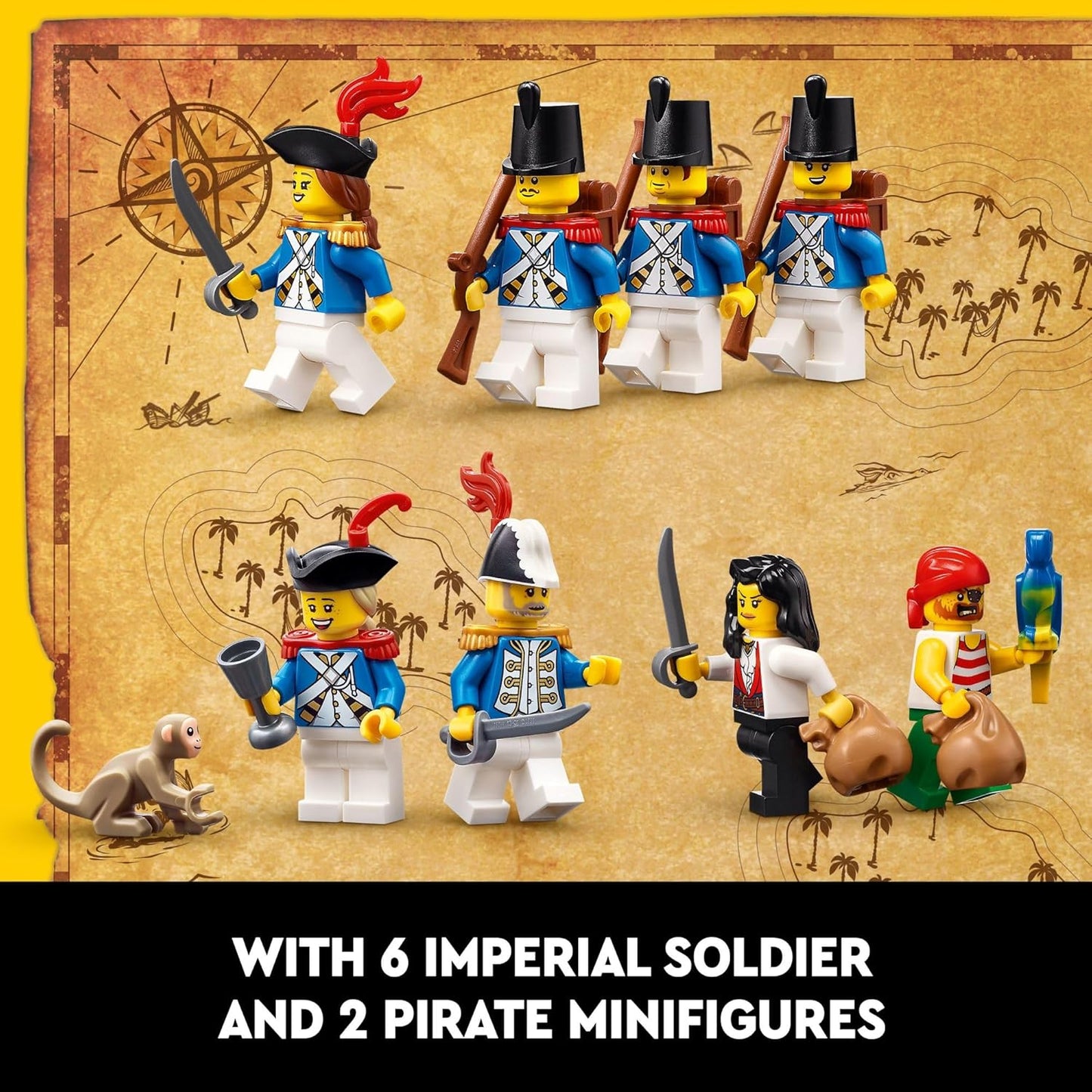 LEGO Icons Eldorado Fortress Building Kit Pirate Gift Includes Pirate Ship and 8