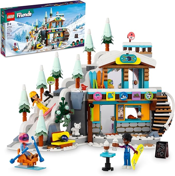 LEGO Friends Holiday Ski Slope and Cafe 41756 Building Toy Set Creative Fun for Ages 9 with 3 Mini-Doll