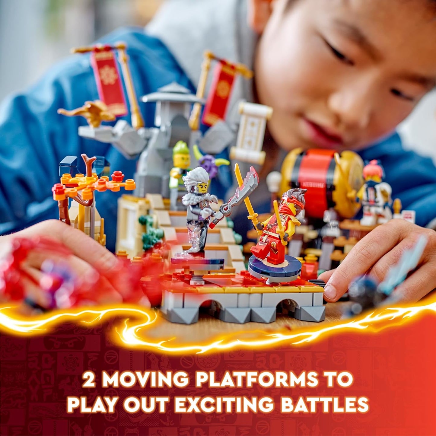 LEGO NINJAGO Tournament Battle Arena Playset with 6 Minifigures Action Toy for Ninja Toy Building Set
