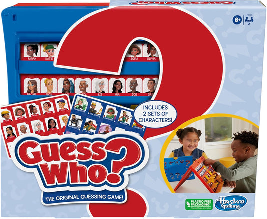 Hasbro Gaming Guess Who OriginalEasy to Load FrameDouble-Sided Character Sheet2 Player