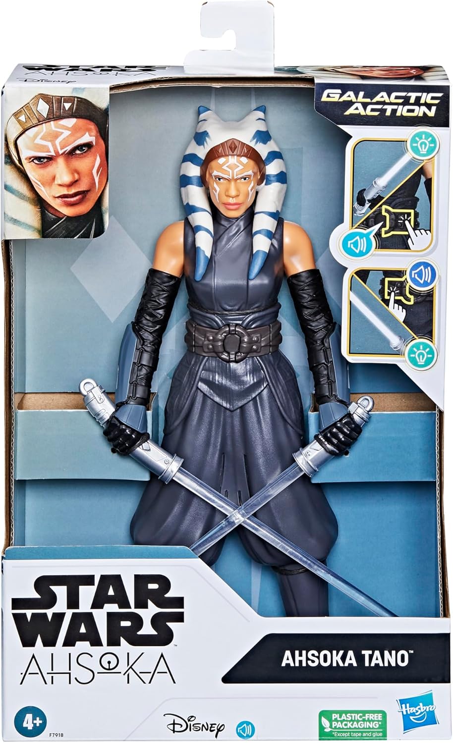 STAR WARS Galactic Action Ahsoka Tano 12-Inch Scale Action Figures Interactive for 4 Year