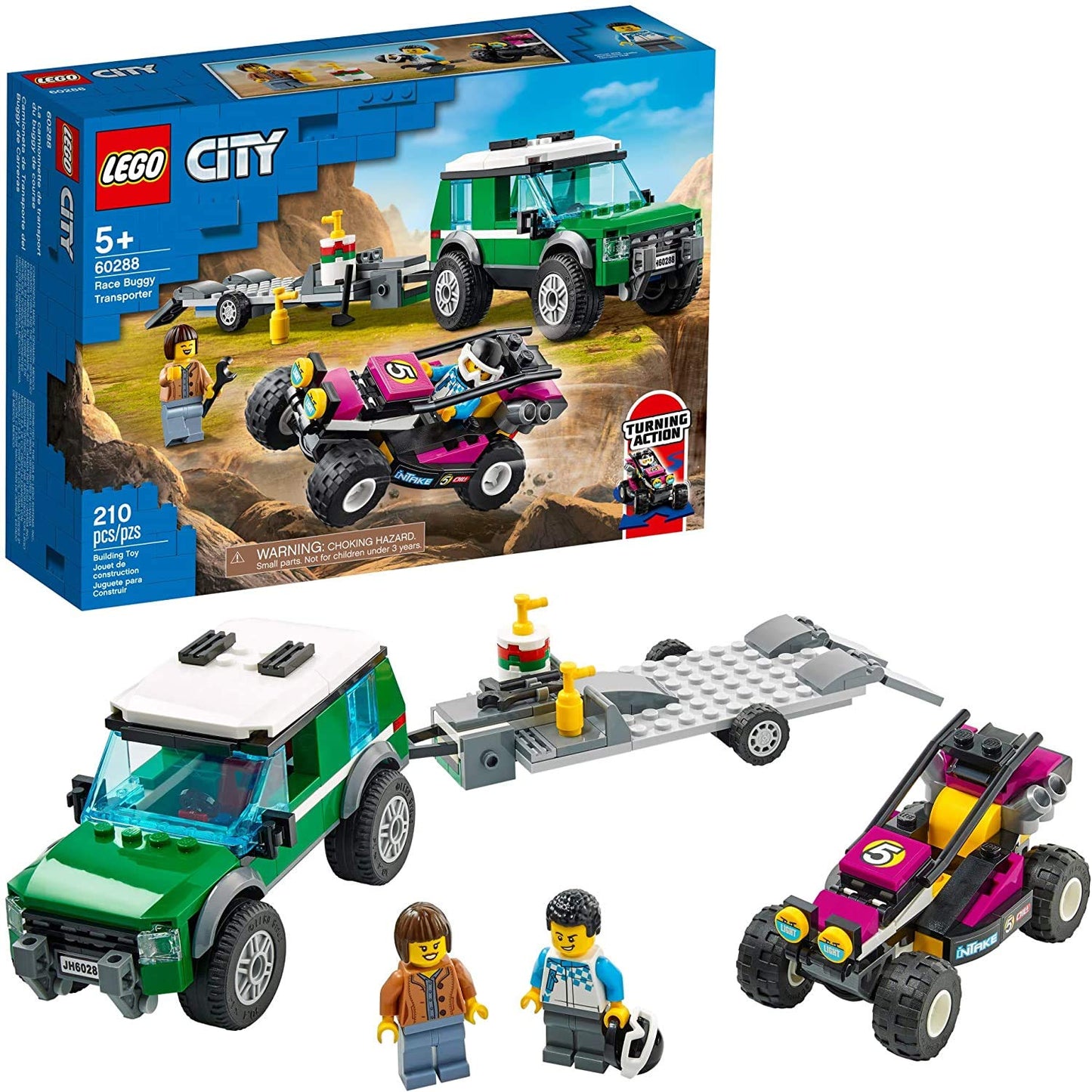 LEGO City Race Buggy Transporter Building Kit (210 Pieces) – 210