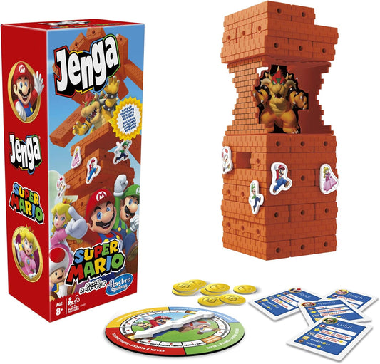 Hasbro Gaming Hasbro Jenga Super Mario Edition Game Block Stacking Tower Game Back to