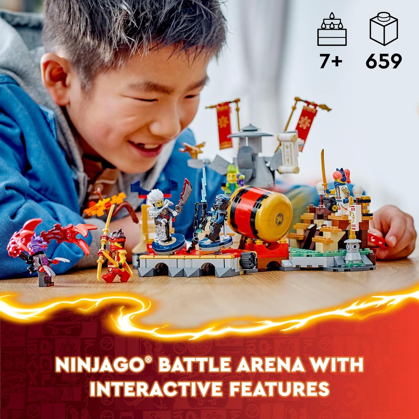 LEGO NINJAGO Tournament Battle Arena Playset with 6 Minifigures Action Toy for Ninja Toy Building Set