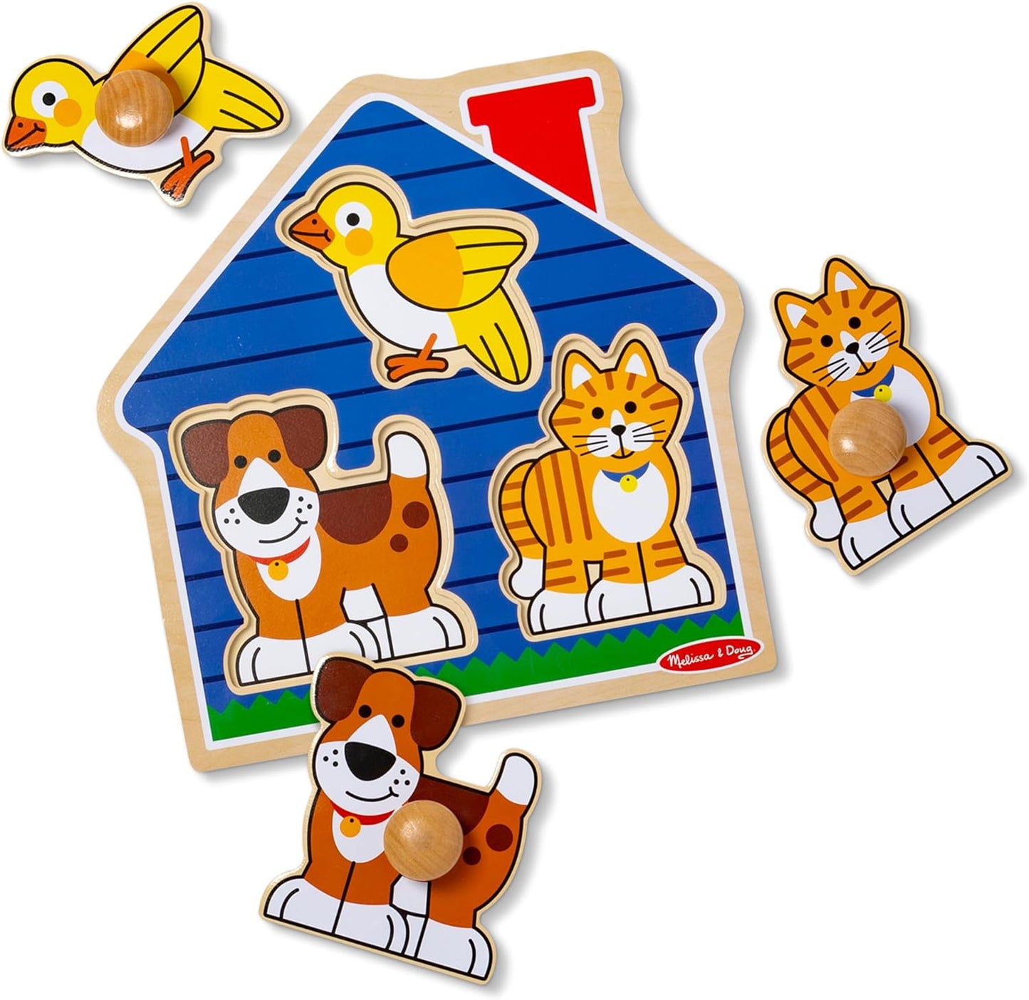 Melissa & Doug Melissa Doug Pets Jumbo Peg Wooden Puzzle
