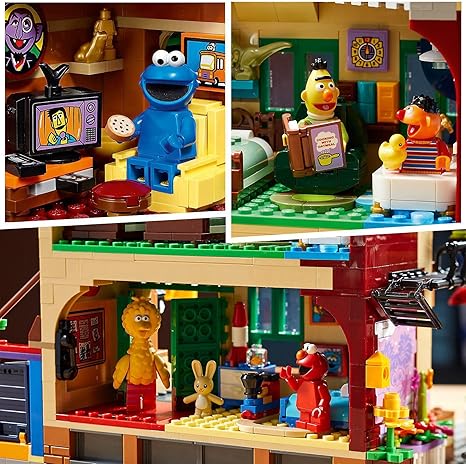 LEGO Ideas 123 Sesame Street 21324 Building Kit Awesome Build-and-Display Model Featuring