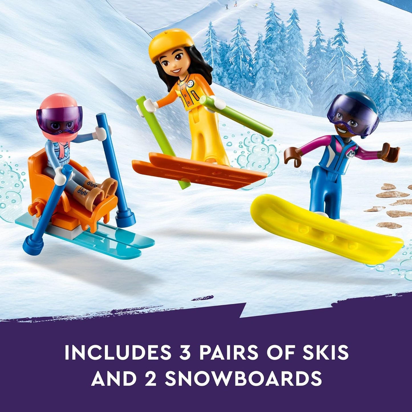 LEGO Friends Holiday Ski Slope and Cafe 41756 Building Toy Set Creative Fun for Ages 9 with 3 Mini-Doll