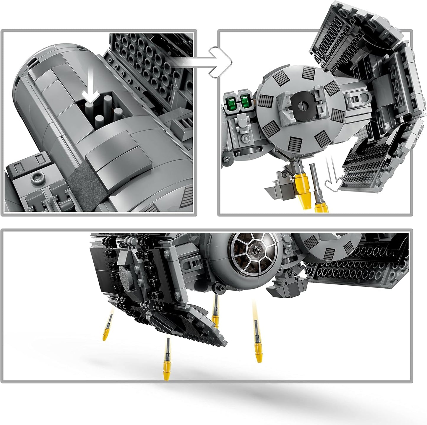 LEGO Star Wars TIE Bomber Model Building Kit Star Wars Toy Starfighter with Gonk Droid