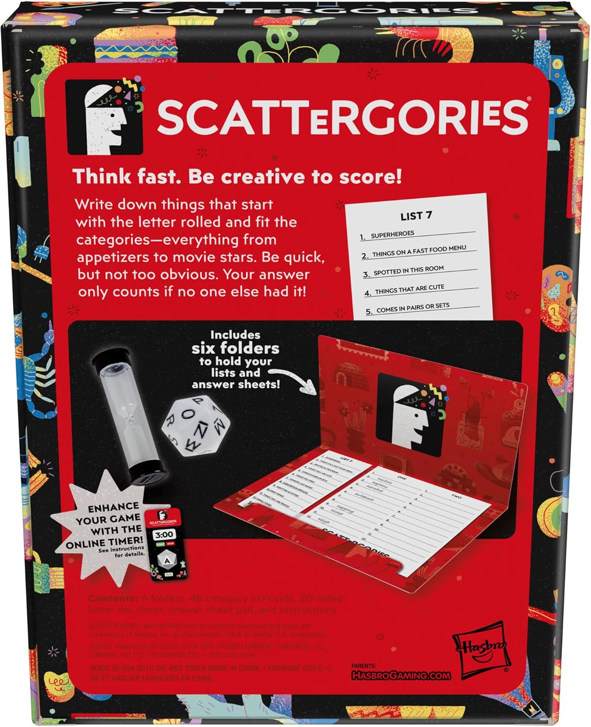 Hasbro Gaming Scattergories Classic Game Party Game and Teens Ages 13 and up Board Game