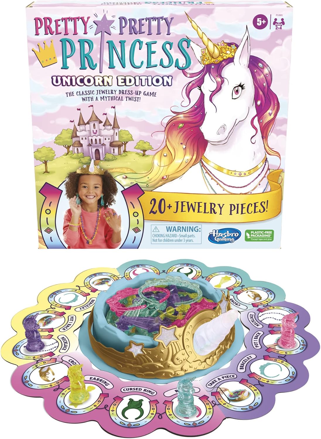 Hasbro Gaming Pretty Princess Unicorn Edition Board Game Includes 20 Pieces Amazon