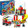 Lego City Fire Station and Fire Engine 60375 Pretend Play Fire Station with Firefighter Minifigures Educational Vehicle