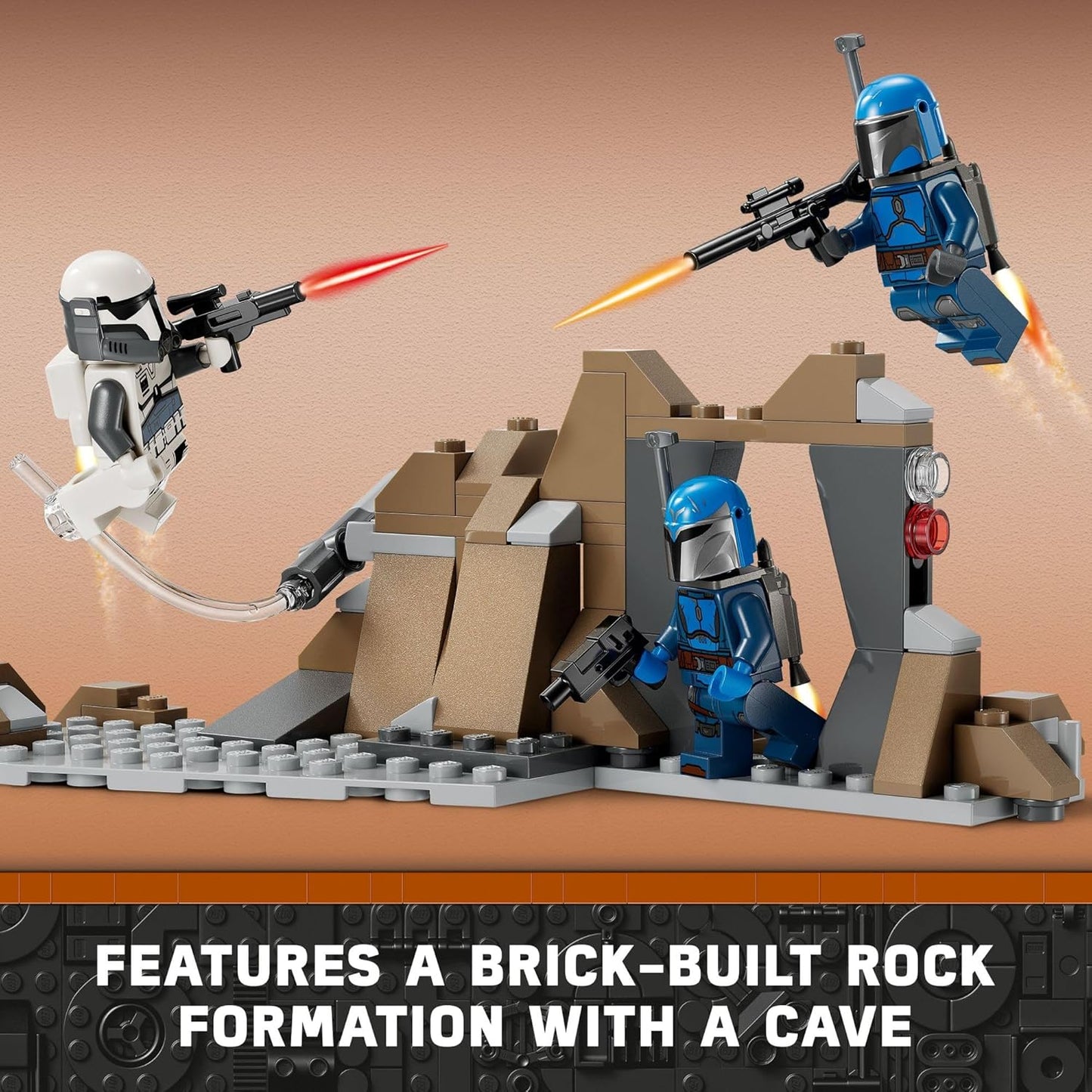 LEGO Star Wars The Mandalorian Ambush on Mandalore Battle Pack Building Toy with 4 Star Wars Minifigures Brick Built Playset