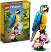 LEGO Creator 3 in 1 Exotic Parrot Building Toy Set Transforms to 3 Different Animal
