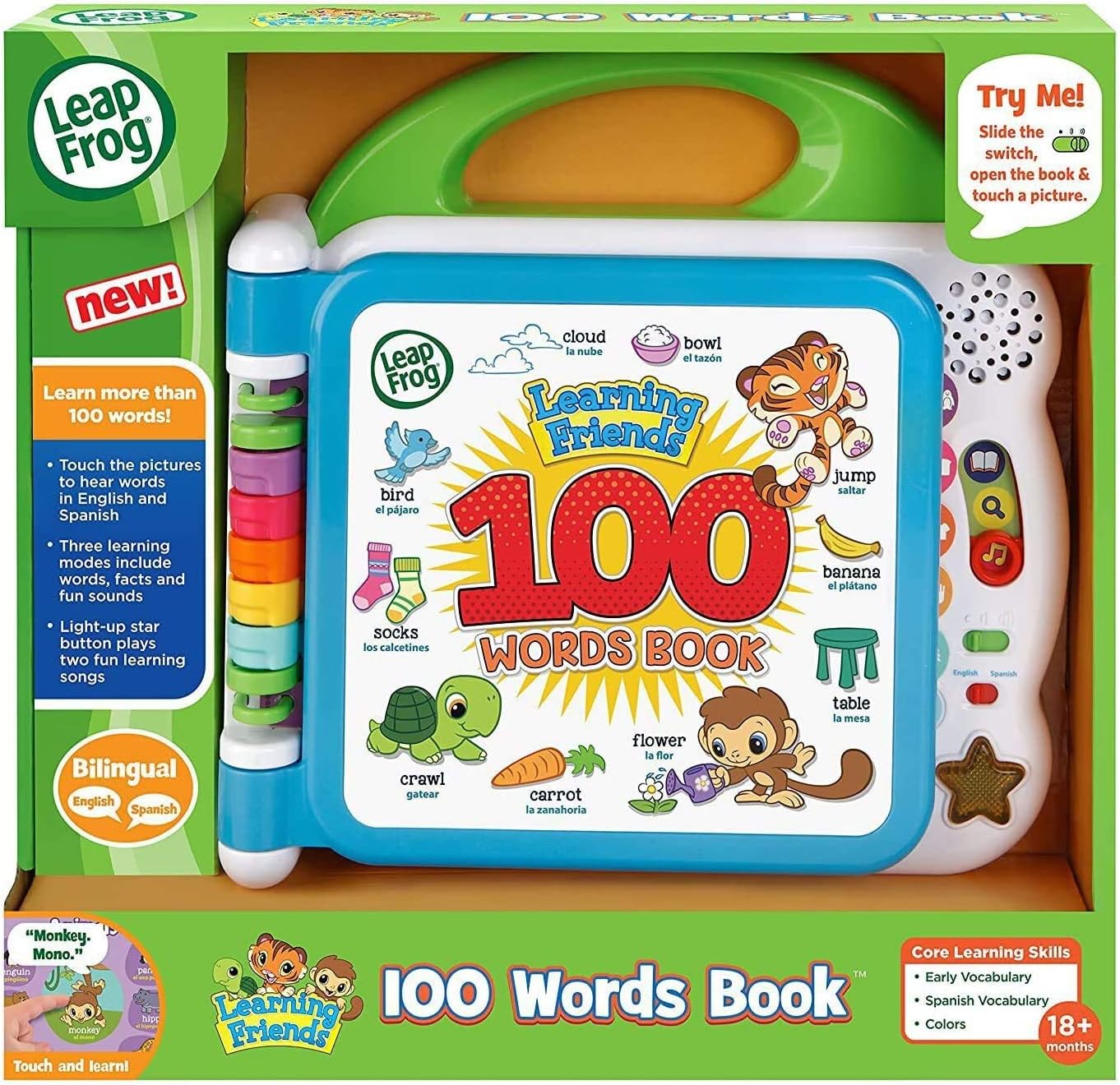 LeapFrog Learning Friends 100 Words Book Green
