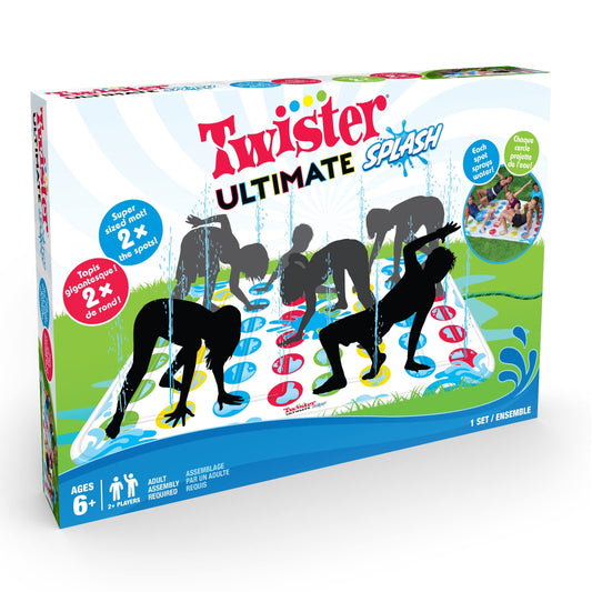 Hasbro Twister Ultimate Splash - Giant Outdoor Inflatable Water Twister Game for -