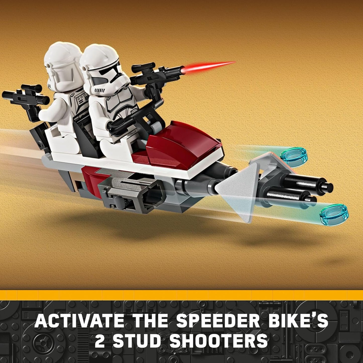 LEGO Star Wars Clone Trooper Battle Droid Battle Pack Set for Buildable Toy Speeder Bike Vehicle