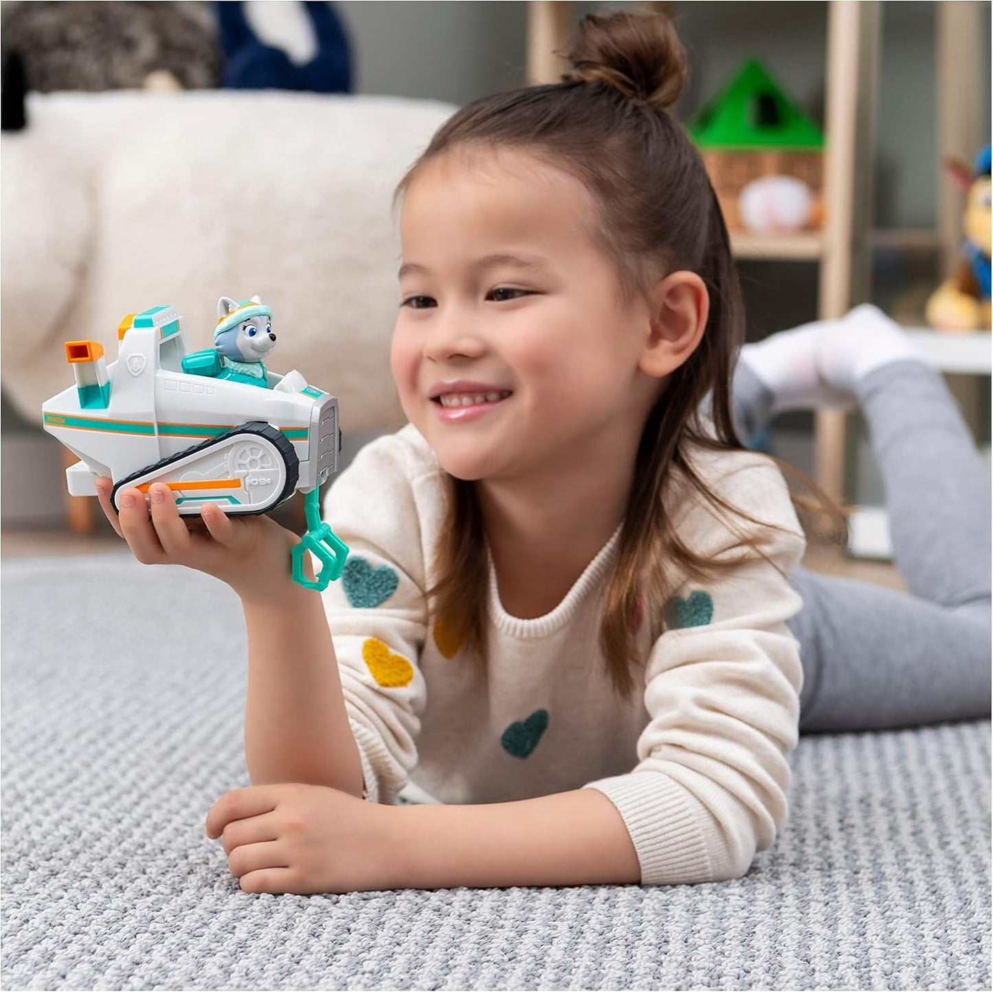 Paw Patrol Everest's Snow Plow Vehicle with Figure for Aged 3 and Up