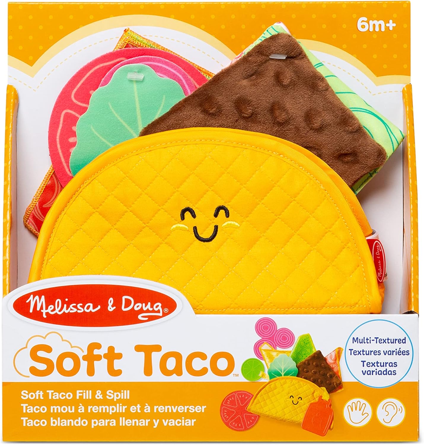 Melissa & Doug Melissa Doug Multi-Sensory Soft Taco Fill Spill Infant For Babies Baby For