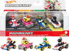 Hot Wheels Mario Kart Set of 4 Die-Cast Toy Cars with Attached Character Drivers Includes