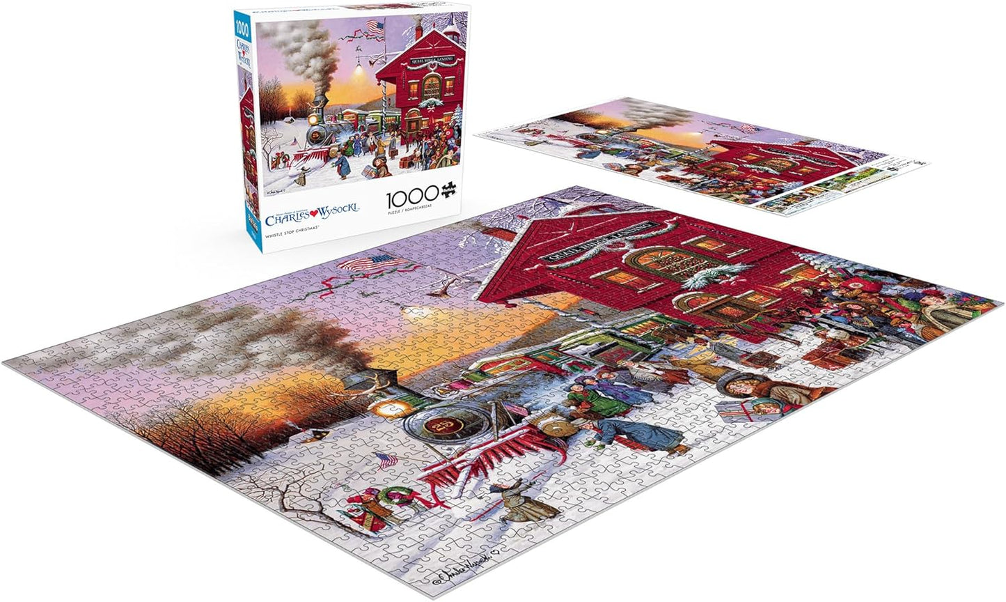 Buffalo Games Buffalo - Charles Wysocki - Whistle Stop Christmas - 1000 Piece Jigsaw Puzzle
