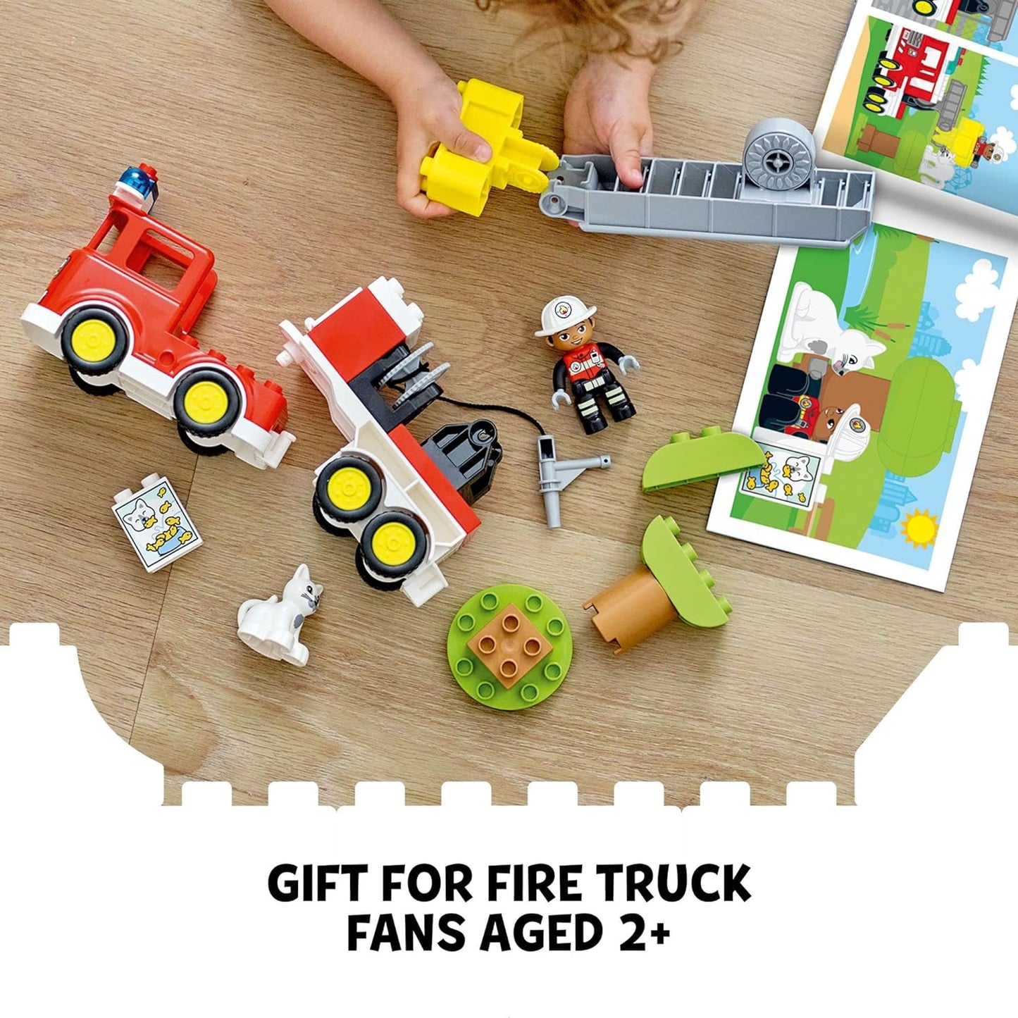 LEGO DUPLO Town Fire Truck 10969 Building Toy Set for Toddlers Preschool Boys and Girls