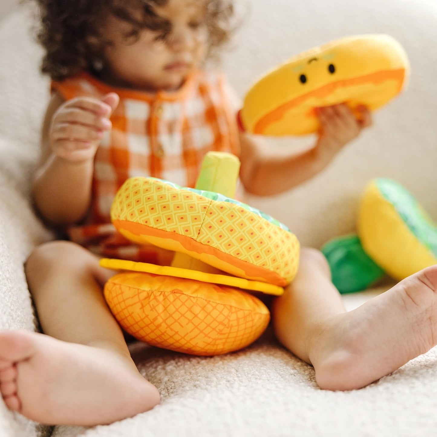 Melissa & Doug Melissa Doug Multi-Sensory Pineapple Soft Stacker Infant Toy - Stacking