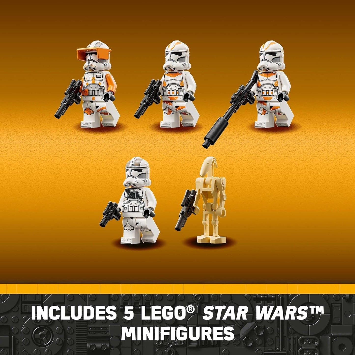 LEGO Star Wars at-TE Walker 75337 Poseable Toy Revenge of The Sith Set with 3 212th Clone