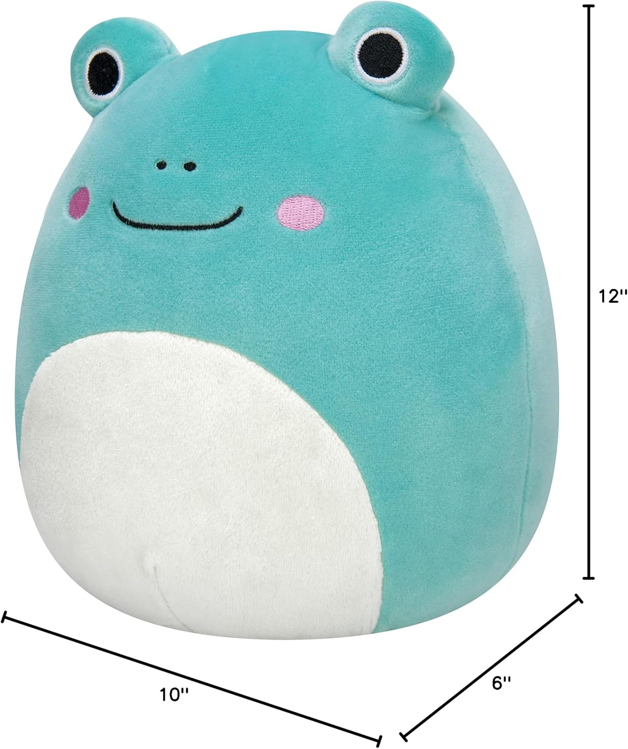 Squishmallows Original 12-Inch Ludwig Teal Frog with Mint Green Belly - Medium-Sized Ultrasoft Official Jazwares Plush