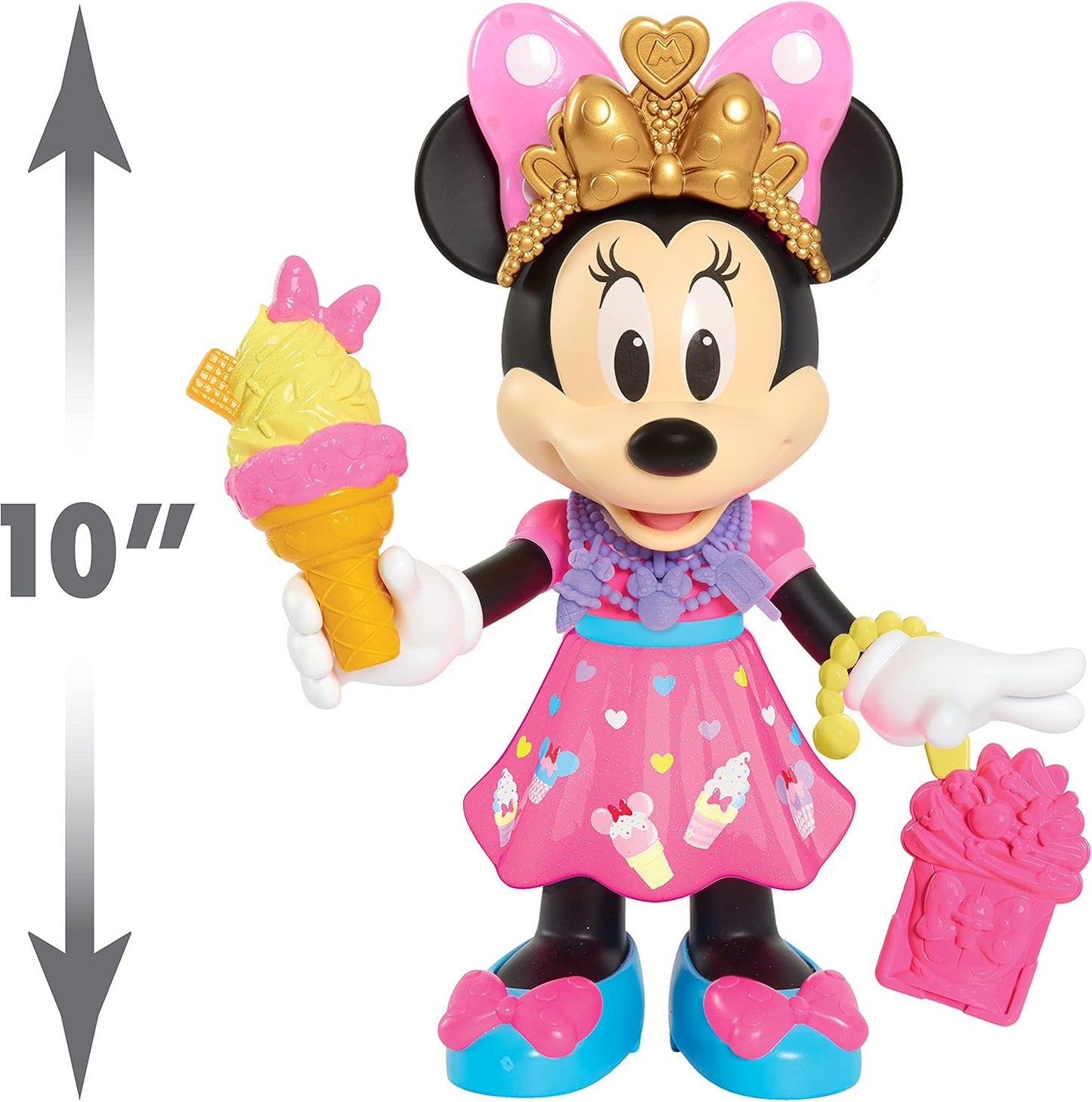 Disney Junior Minnie Mouse A" 10 inches Interactive Doll with Lights & Sounds – 10