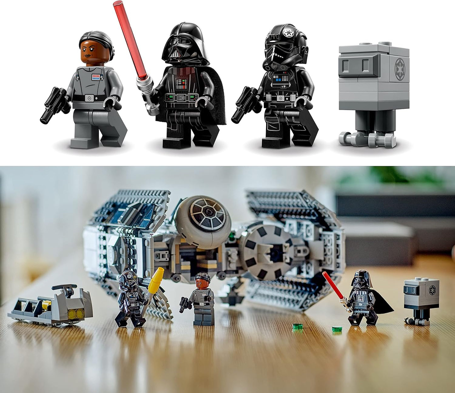 LEGO Star Wars TIE Bomber Model Building Kit Star Wars Toy Starfighter with Gonk Droid