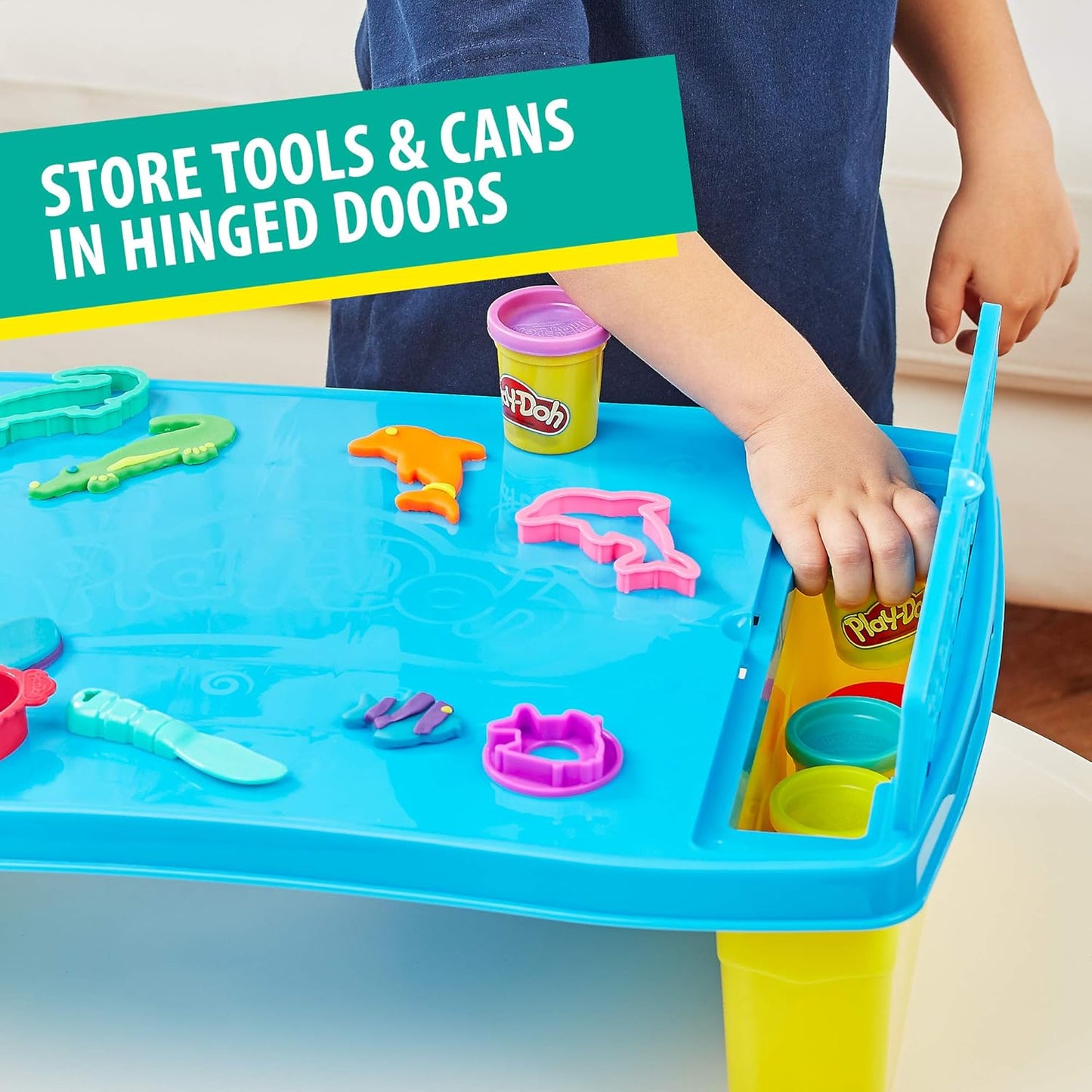 Play-Doh Play 'n Store Table A" 25+ Accessories 8 Cans of Assorted Colors – 25