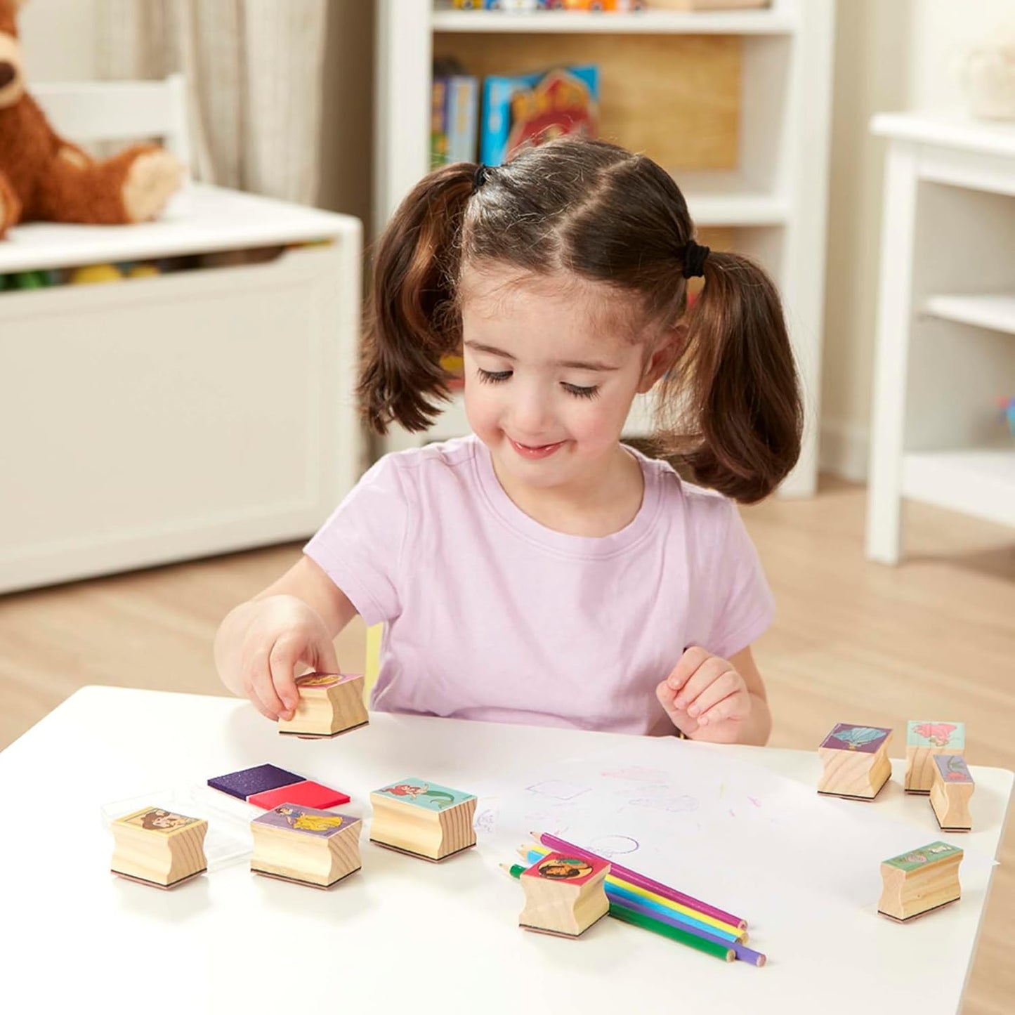 Melissa & Doug Disney Princess Wooden Stamp Set