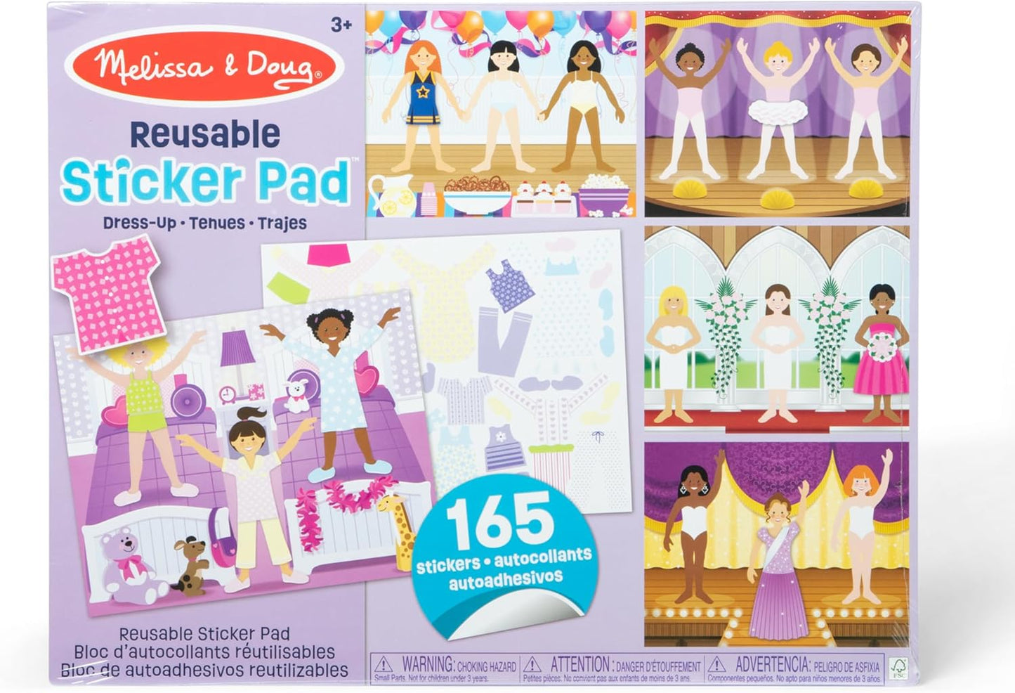 Melissa & Doug Melissa Doug Reusable Sticker Pad Dress-Up - 165 Removable Fashion