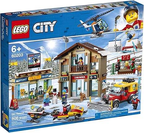 LEGO City Ski Resort 60203 Building Kit Snow Toy for 806 Pieces