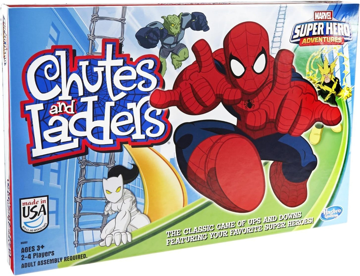Hasbro Gaming Chutes and Ladders Marvel Spider-Man Edition Board Game