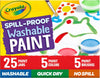 Crayola Spill Proof Paint Set 25ct Washable Paint for Craft Supplies for Toddlers Nontoxic
