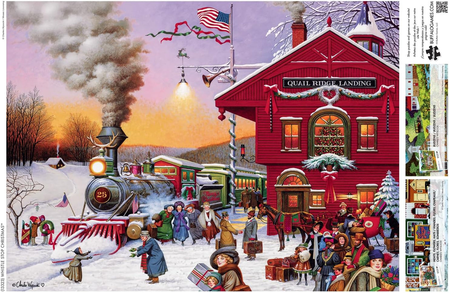 Buffalo Games Buffalo - Charles Wysocki - Whistle Stop Christmas - 1000 Piece Jigsaw Puzzle