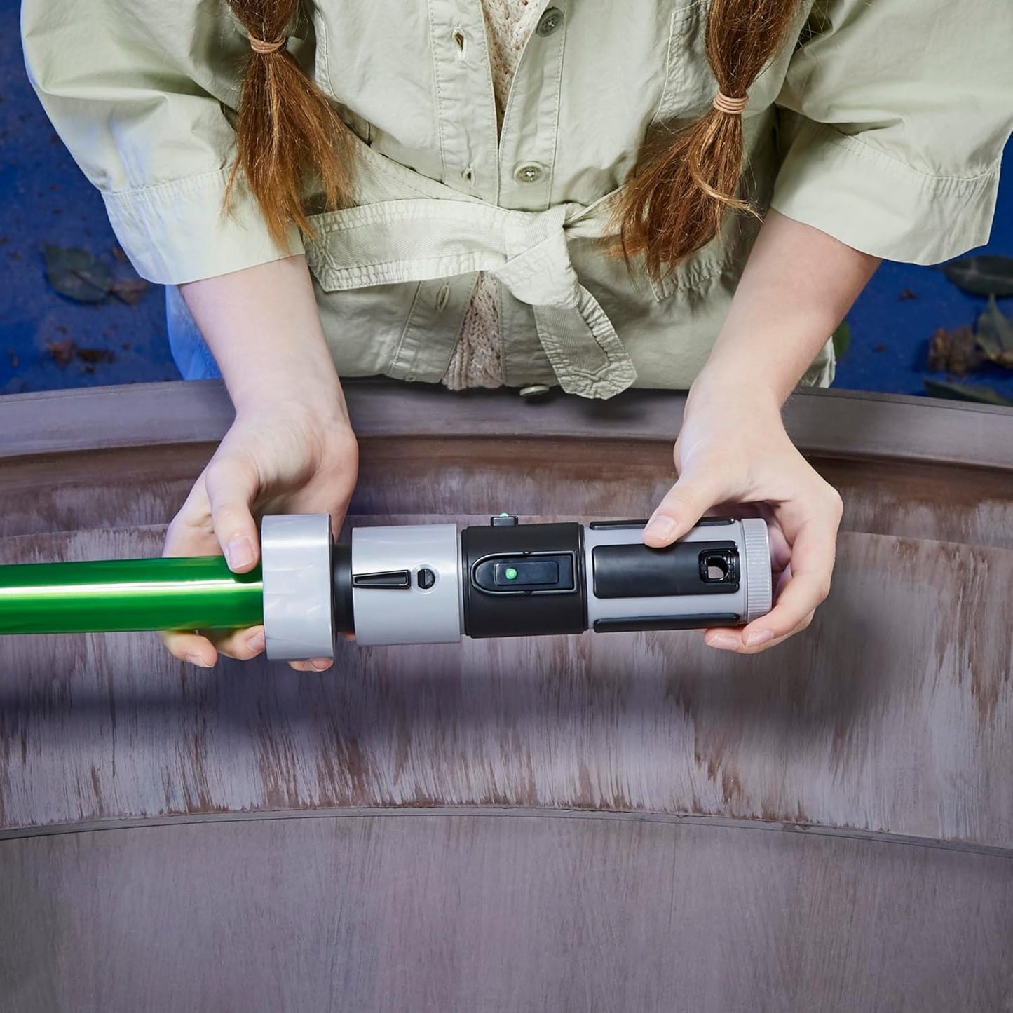 Star Wars Lightsaber Forge Yoda A" Green Customizable Electronic Lightsaber Toy for Kids 4+ – 4