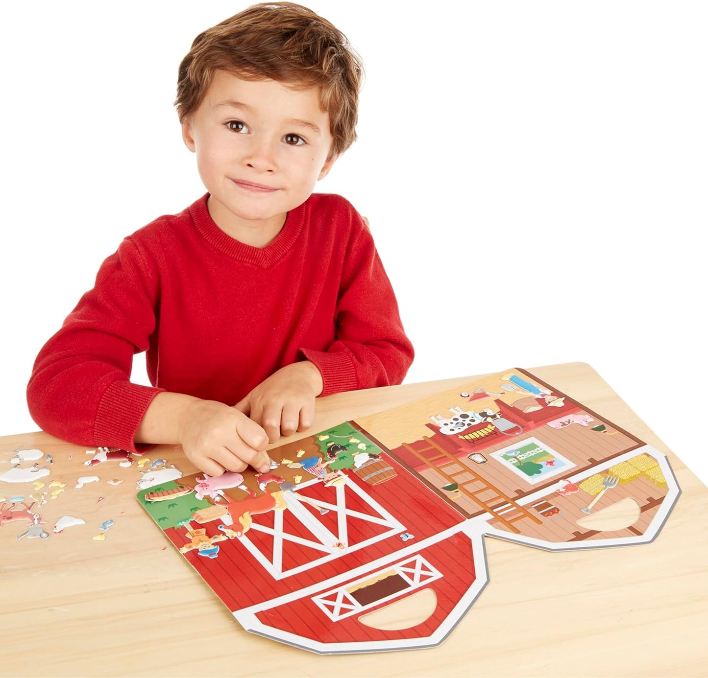 Melissa & Doug Melissa Doug Puffy Sticker - On the Farm - 52 Reusable 2 Fold-Out Scenes -