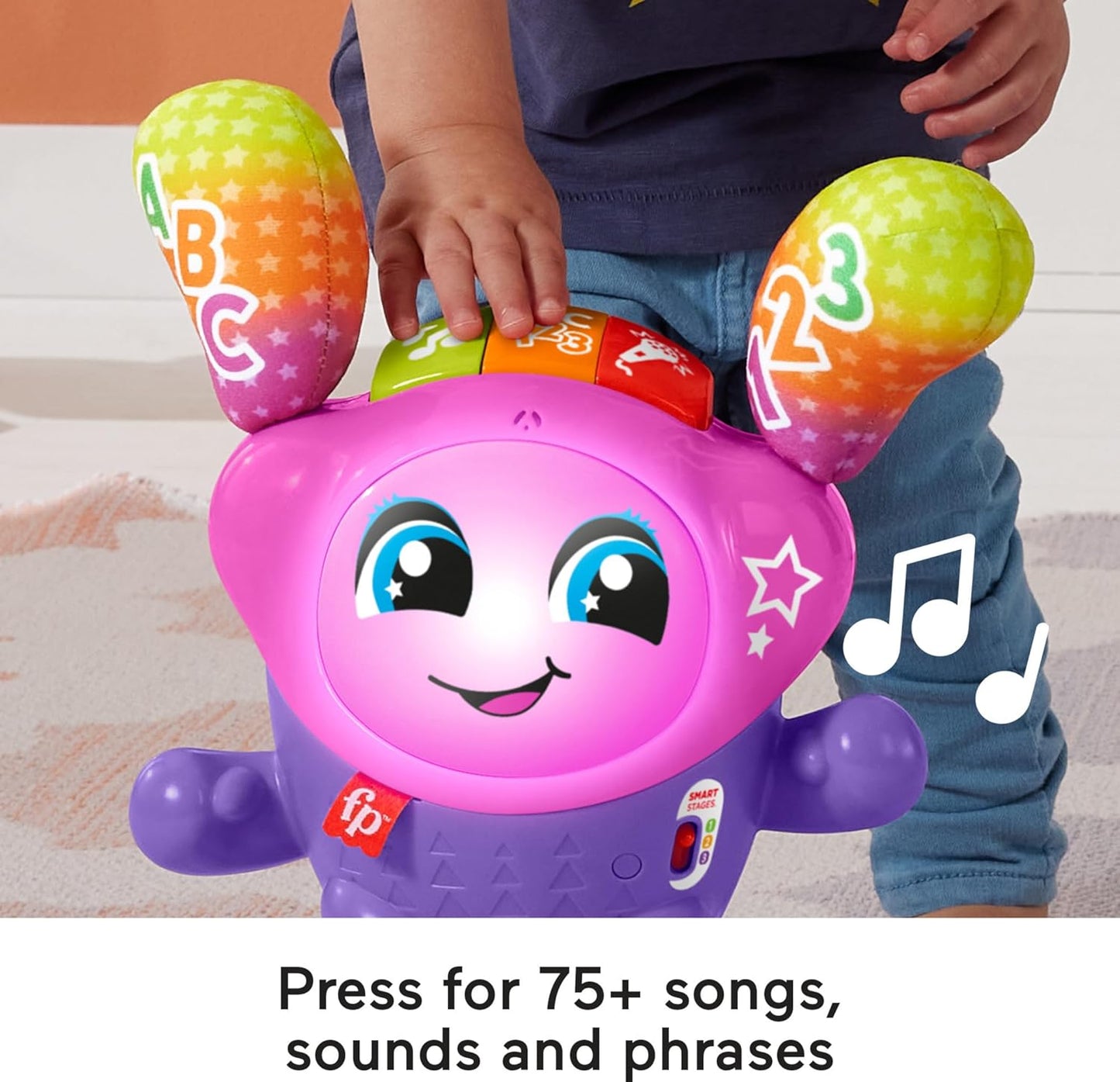 Fisher-Price DJ Bouncin' Star A" Musical Toy with Lights & Bouncing Action for Babies 6+ Months – 6